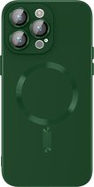 iPhone 15 Plus Hoesje Backcover - Groen - iPhone 15 Plus case - hoesje iPhone 15 Plus draadloos laden - Groen - GSMNed Hoesje - New Model