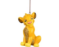 Kurt S. Adler kunststof kerstbal - disney simba 9cm geel 1 stuks