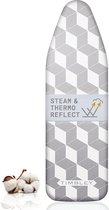 Professional strijkplankovertrek - Thermo Reflect - 5 lagen - 130-140 x 38-45 (L) - verhaal voor stoomstrijkijzer - maximale warmterreflectie - grijs