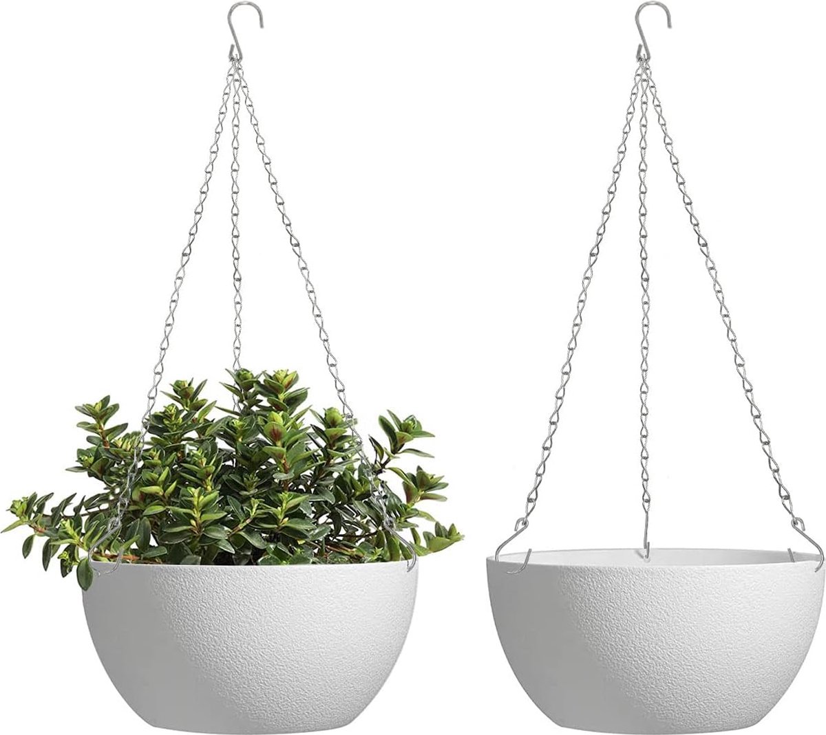 Chaîne Capacité 15kg Chaines Suspension Métal Noir 46cm - 6 Pièces Avec Crochets En S Pour Paniers Et Pots De Fleurs Chaîne Suspension Noir