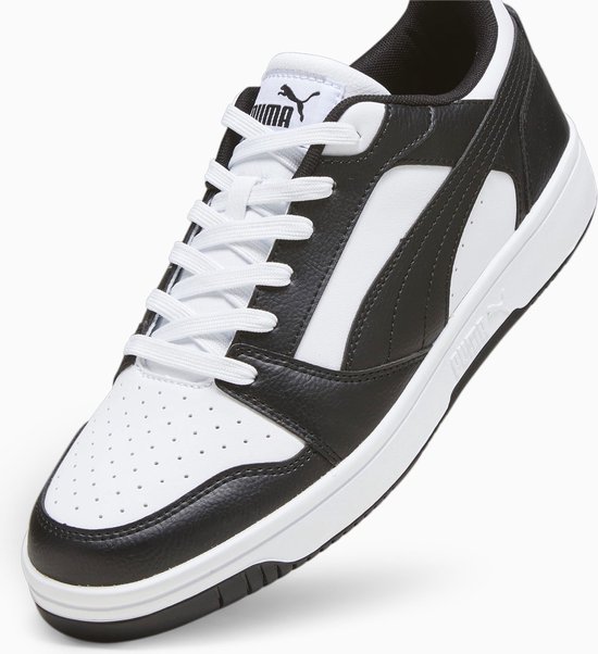 PUMA Rebound v6 Low Unisex Sneakers - Wit/Zwart - Maat 42 - PUMA