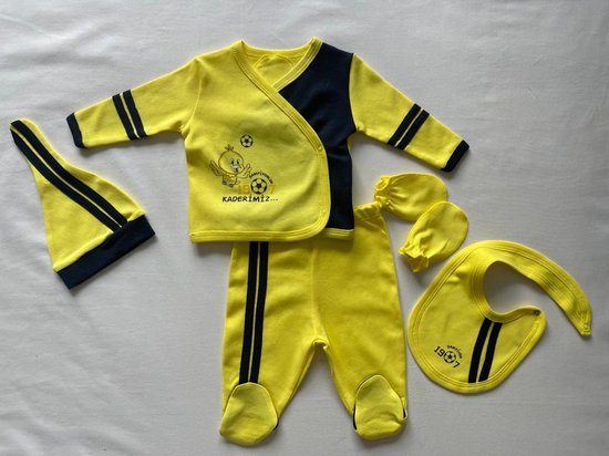 Babysetje 5-delig - Newborn kleding set/jongens - kraamcadeau- champions