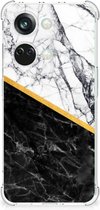 Back Cover OnePlus Nord 3 Smartphone hoesje met doorzichtige rand Marble White Black