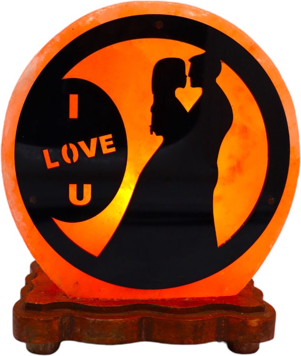 Himalayazout - Zoutlamp - Liefde, 20x15x22 cm - 4KG - I Love U Lamp - Valentijnsdag – Tafellamp – Sfeerlamp – Himalaya Zoutsteen Nachtlamp
