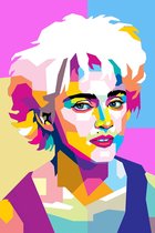 Madonna Poster | Pop Art | Wpap | Muziekposter | Like a Virgin | Wanddecoratie | Muurposter | 51x71cm | Geschikt om in te lijsten