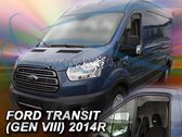 Ford Transit (type8) halve / korte zijwindschermen donker raamspoilers model VANAF 2013 merk Team Heko visors fenders