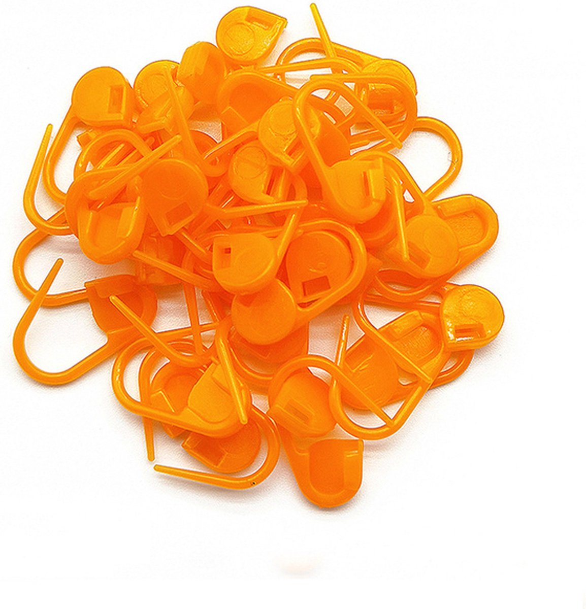 Plastic veiligheidsspelden - 100 stuks - veiligheidsspelden klein - Oranje