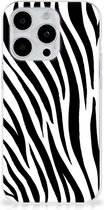 Trendy Telefoonhoesjes Geschikt voor iPhone 15 Pro Smartphone hoesje Zebra