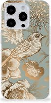 TPU Case Geschikt voor iPhone 15 Pro Max Vintage Bird Flowers