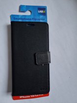 Iphone flip cover, types 12 en 12 Pro, zwart