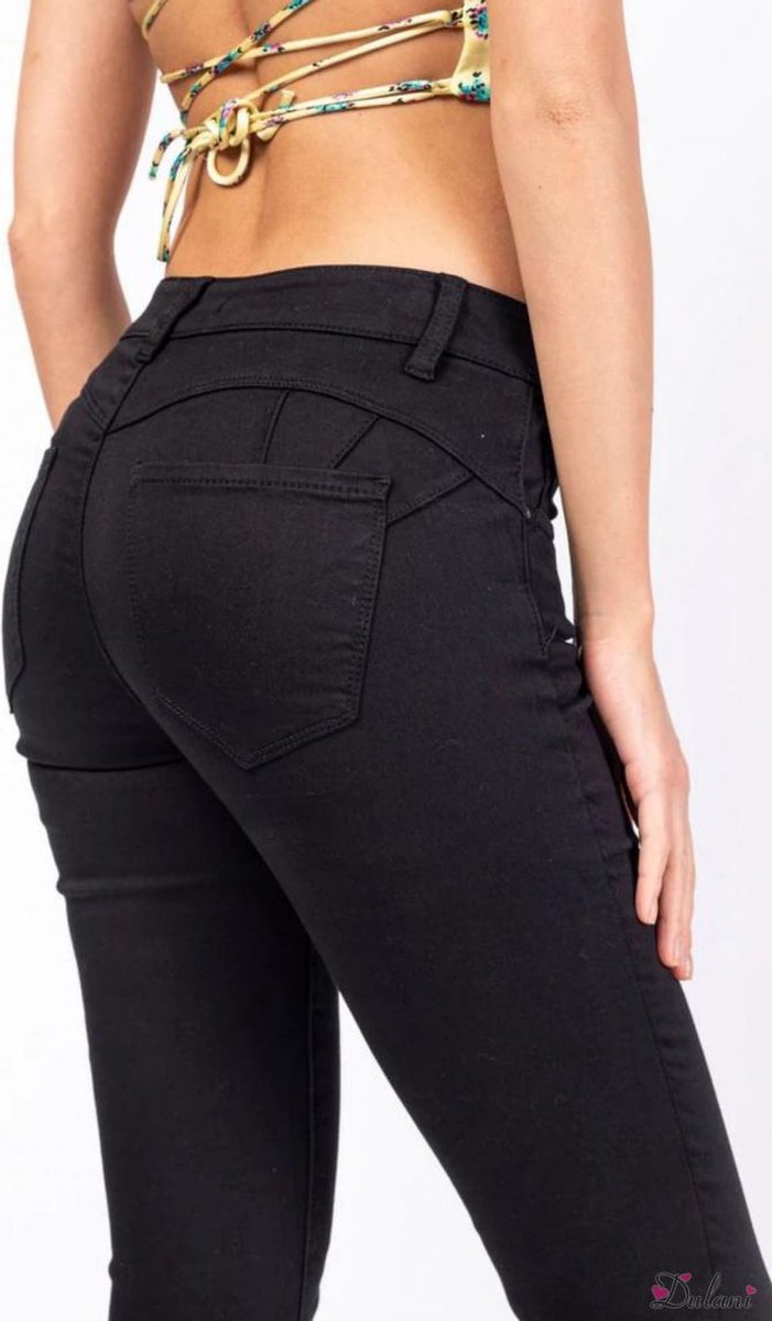 Broek Toxik3 Push-up medium hoge taille zwart