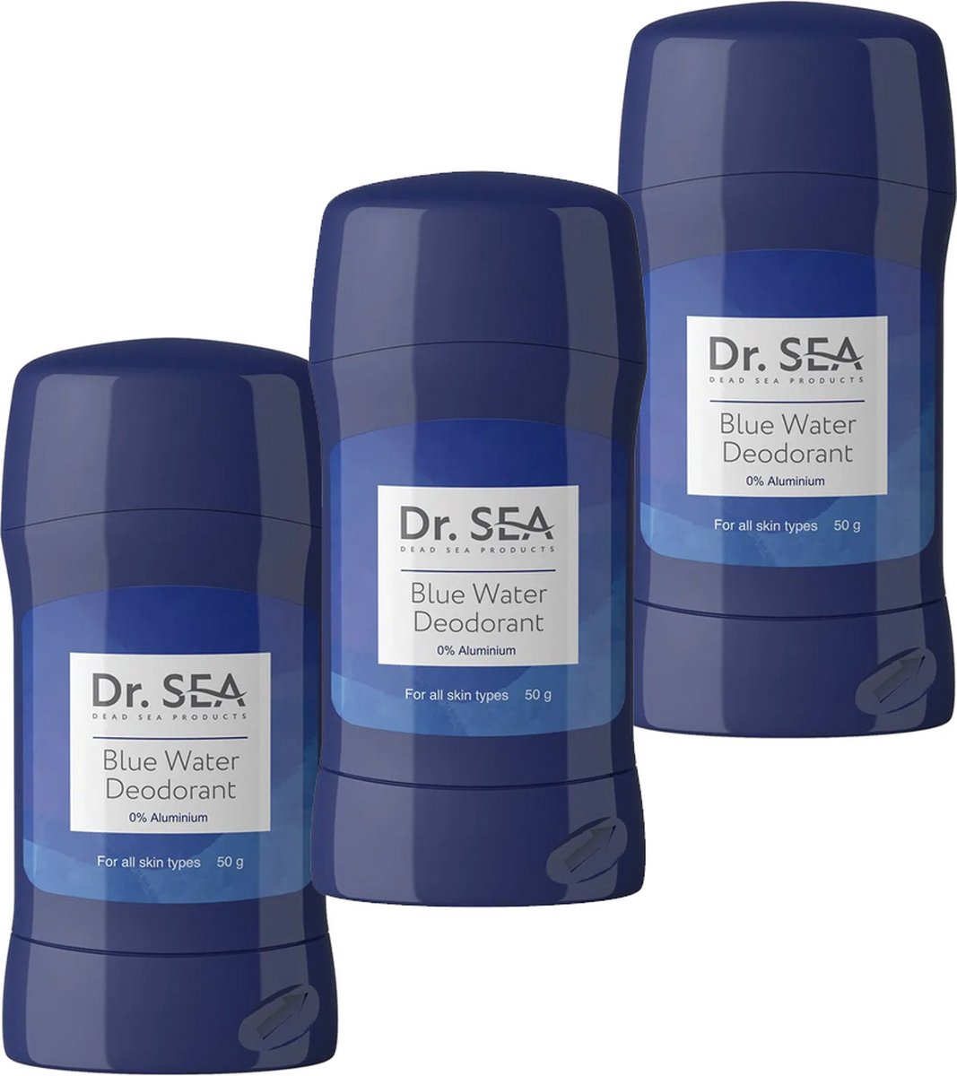 Deodorant voor Mannen - Blue Water - 3 stuks met Dode Zee Mineralen