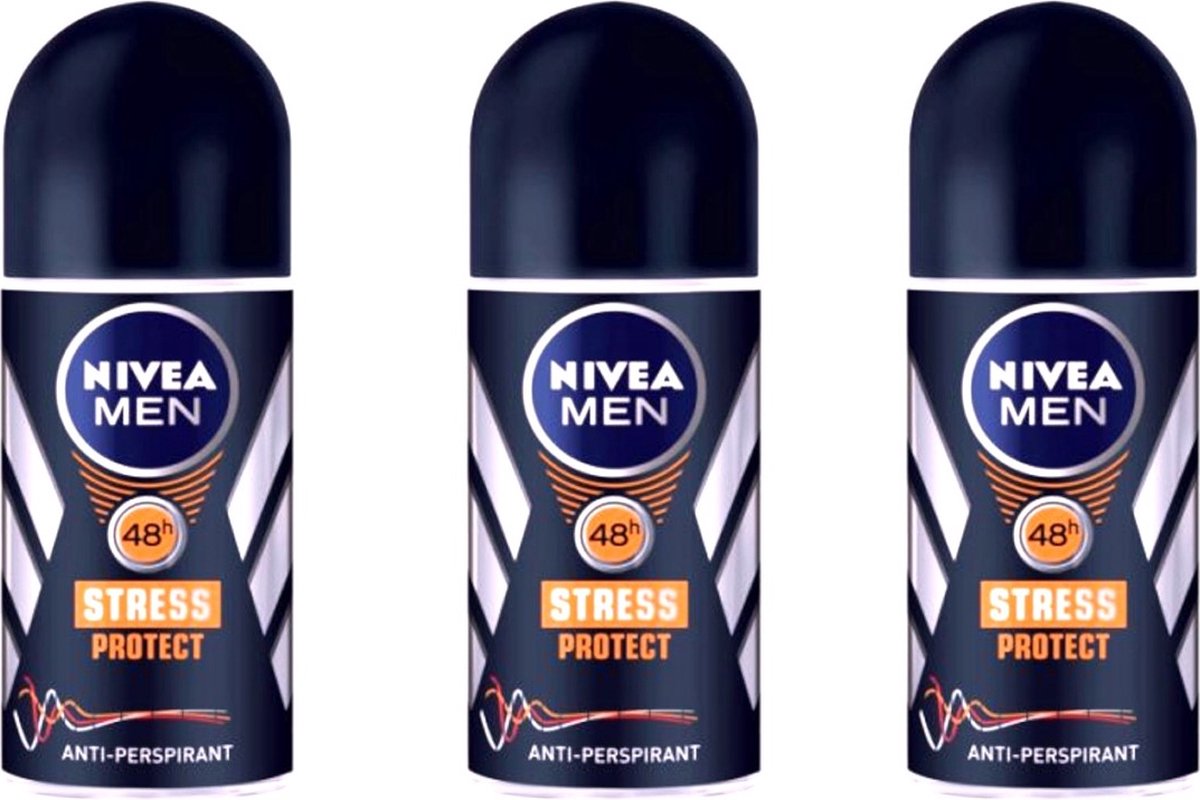 Goedkoopste Nivea Deo Roller Stress Protect Men 3 x 50 ml