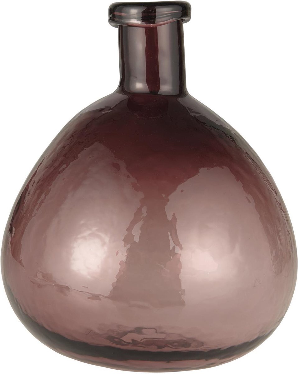 IB Laursen - Mondgeblazen vaas gerecycled glas - Aubergine paars
