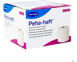 Hartmann - Witte latexvrije fixatiezwachtel - Peha-haft - 6cm x 20 meter
