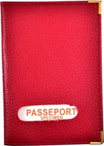 Paspoorthoes - Rood Leren - Paspoorthouder - Reis Passport Cover Unisex