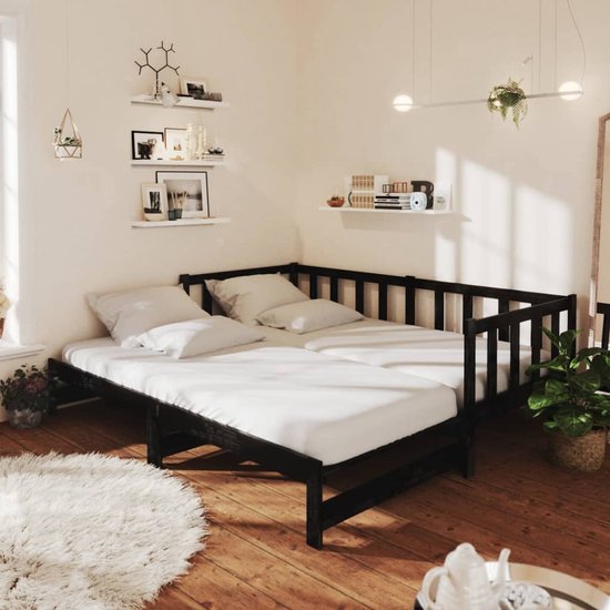 Canapé-lit The Living Store en pin Massief - 203,5 x 183 cm - avec 2 Matelas  | bol