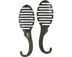 Wet Brush Shower Detangler Glitter Zwart - Pijnloos Haar Ontklitten
