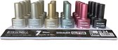 LETICIA WELL - Shimmer Glitter Nagellak - Sprankelend setje van 6 flesjes - Goud/Zilver/Roze/Grijs/Zwart