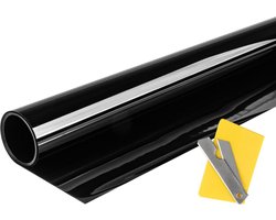 Auto raamfolie - Zelfklevend - 1% - 300 x 50cm - Zwart