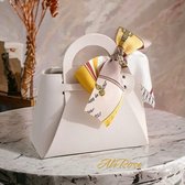 AliRose - Luxe Giftbag - 10 Stuks - For - Wedding - Birthday - Feest - Party - Jasmijn - Imitatie Leer - Hoge Kwaliteit - Beige