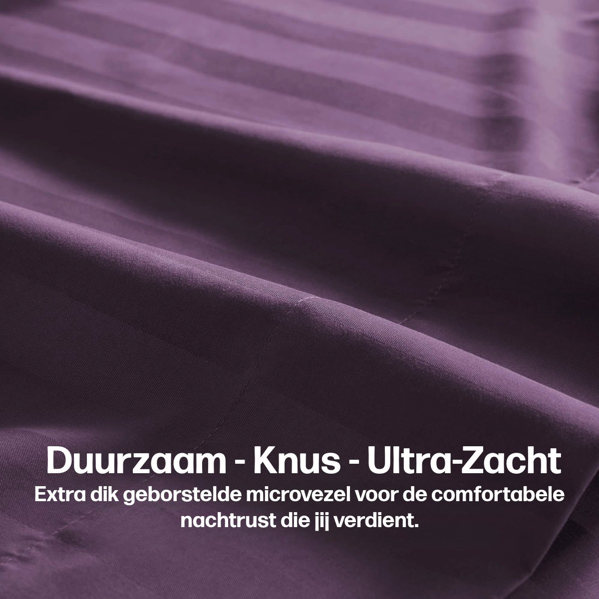 Luxe Beddengoed - Matrasbeschermer + Hoeslaken + 2x Kussensloop - Queen Size 160x200 - Complete 4 Delige Set - Gecertificeerd Microvezel - 160 x 200 Hoeslakens - Dekbed Overtrek - Paars – foto 2