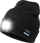 Chapeau Fedec avec éclairage LED - Notre taille - Rechargeable - Haut-parleurs intégrés - Zwart