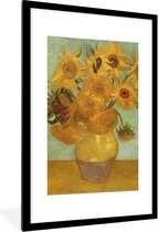 Fotolijst incl. Poster - Zonnebloemen - Vincent van Gogh - 80x120 cm - Posterlijst