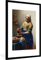 Cadre photo avec affiche - La Laitière - Peinture de Johannes Vermeer - 80x120 cm - Cadre pour affiche