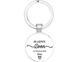 Akyol - De liefste zoon Sleutelhanger - liefde - liefste zoon - familielid - cadeautje voor zoon - familie - cadeau - verjaardag - kado - geschenk - gift - verrassing - liefste ooit - 2,5 x 2,5 CM