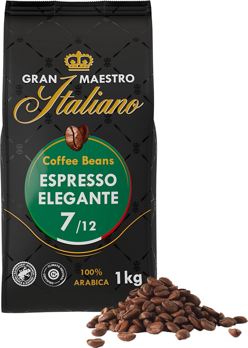 Goedkoopste Gran Maestro Italiano - Espresso Elegante - Koffiebonen – Bonen voor Espresso – 1kg