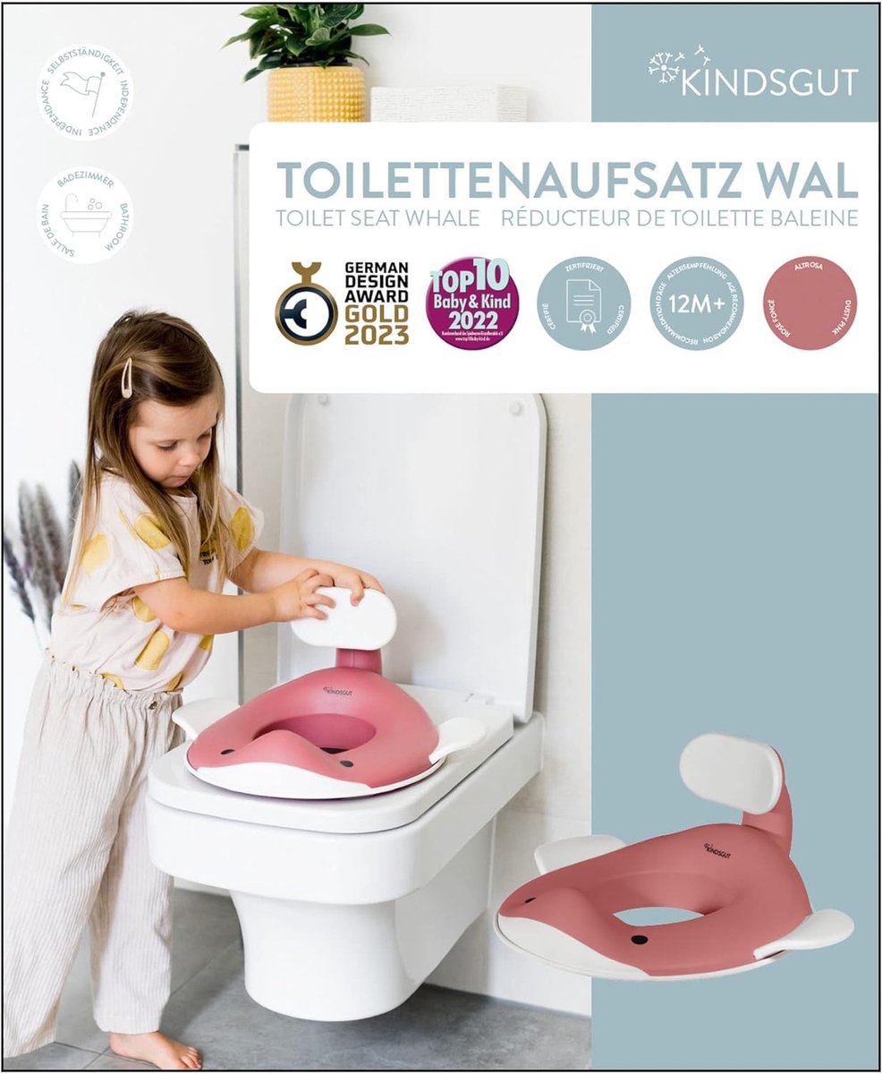 Réducteur De Toilette Baleine Gris Clair Kindsgut - Enfant