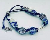 Braembles® - Armband - Sieraden - Infinity - Kralen - Delfts blauwe kralen - Delfts blauwe klompjes - bedels - Kralen Armband Dames - Sinterklaas -