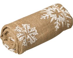 Nature - Jutehoes H100x Ø75cm - Naturel wintermotief - anti-vorst plantenbeschermhoes