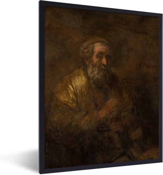 Fotolijst incl. Poster - Homerus - Rembrandt van Rijn - 30x40 cm - Posterlijst