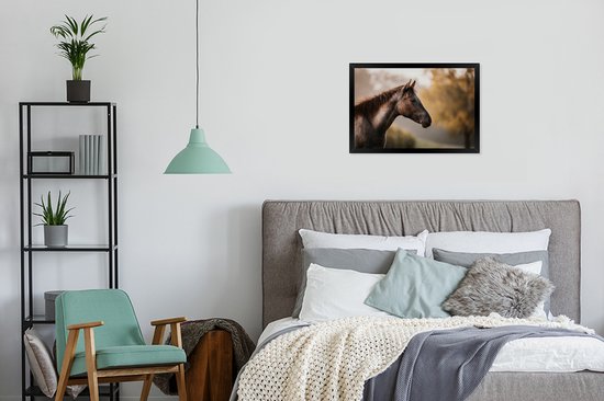Brun Grijs Quarter horse le matin 60x40 cm