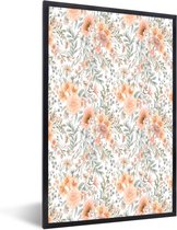 Fotolijst incl. Poster - Bloemen - - Kleuren - 80x120 cm - Posterlijst