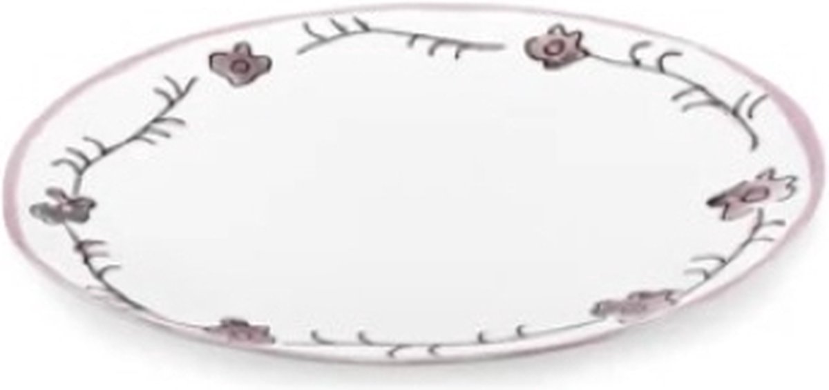 Serax Marni Midnight Flowers Dark Viola plat bord D28cm roze