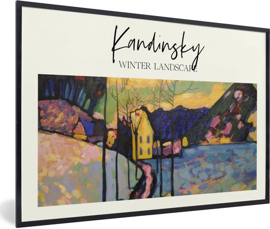 Fotolijst incl. Poster - Winter landscape - Wassily Kandinsky - 90x60 cm - Posterlijst