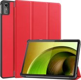 Hoes Geschikt voor Lenovo Tab M10 5G Hoes Luxe Hoesje Book Case - Hoesje Geschikt voor Lenovo Tab M10 5G Hoes Cover - Rood