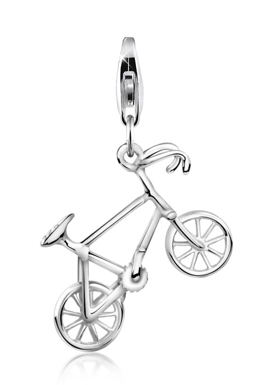 Nenalina Dames Bedel Dames fiets hanger in 925 sterling zilver