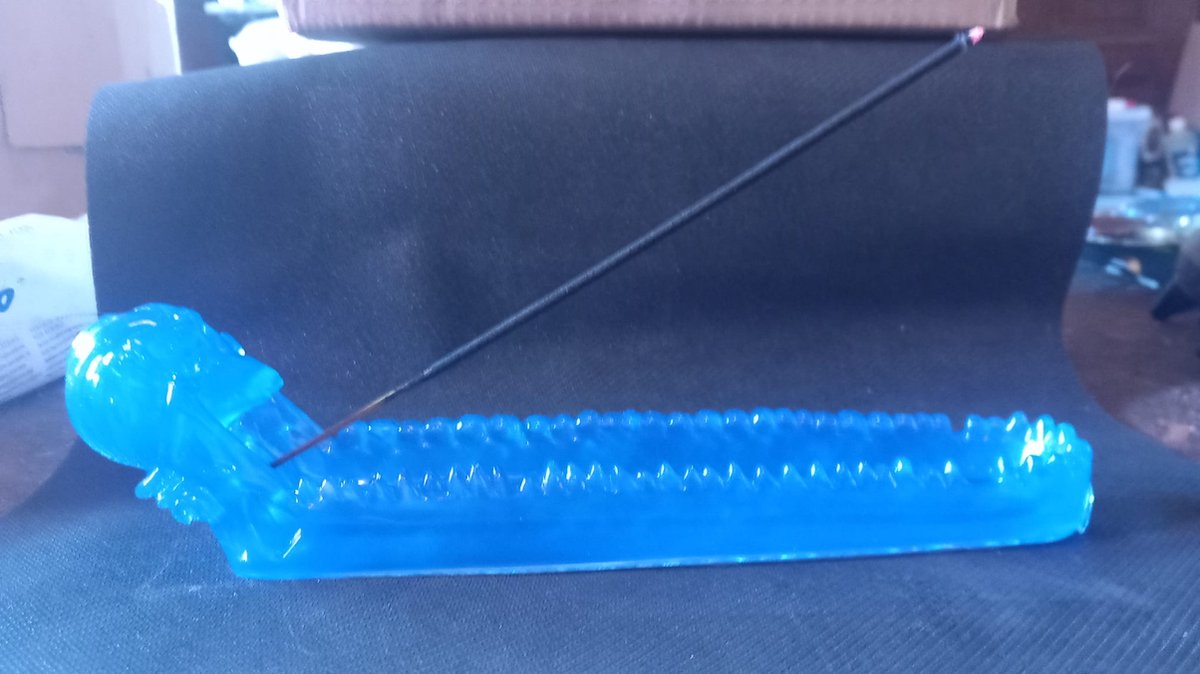halloween, wierrookhouder, schedel, blauw/wit
