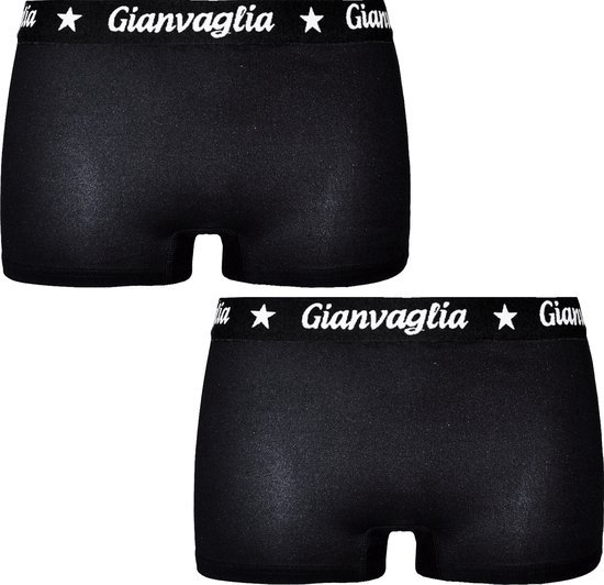 Dames Onderbroek Katoen - Boxershort 2-pack - Korte Pijp - Maat XL - zwart