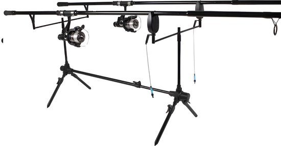 FISH XPRO - Karperset -Improve Deluxe - 2 Hengels compleet - Karpernet - Rodpod -Beetmelders van Merkloos — afbeelding 5