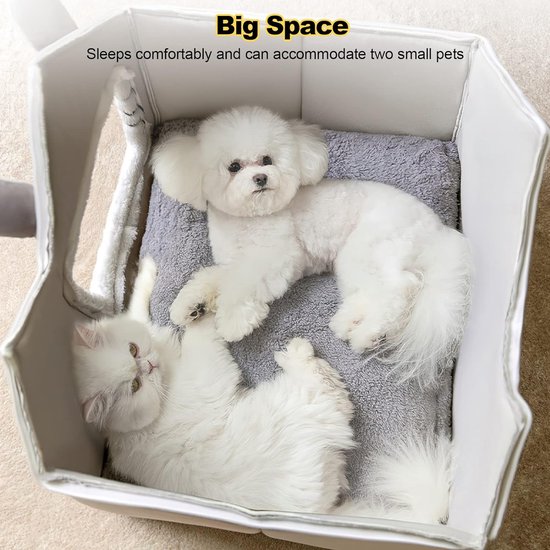 Lit pour chat doux et mignon - Confortable et lavable - Lit pour animal  domestique - Lit pour chien et chaton - Taille S - Trois tailles :  