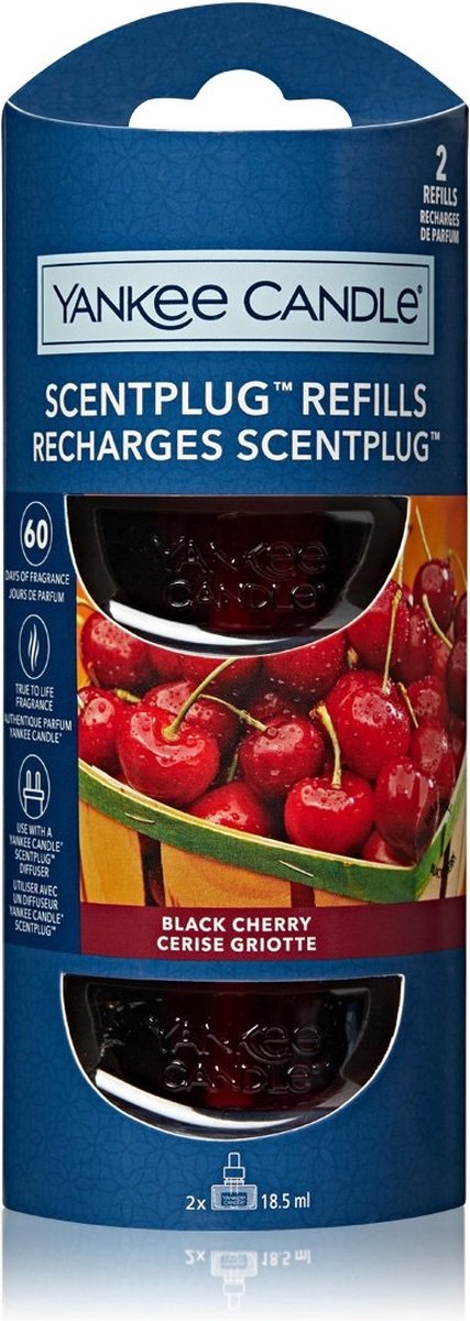 Yankee Candle - Black Cherry - Elektrische Diffuser Navulling - 2 stuks