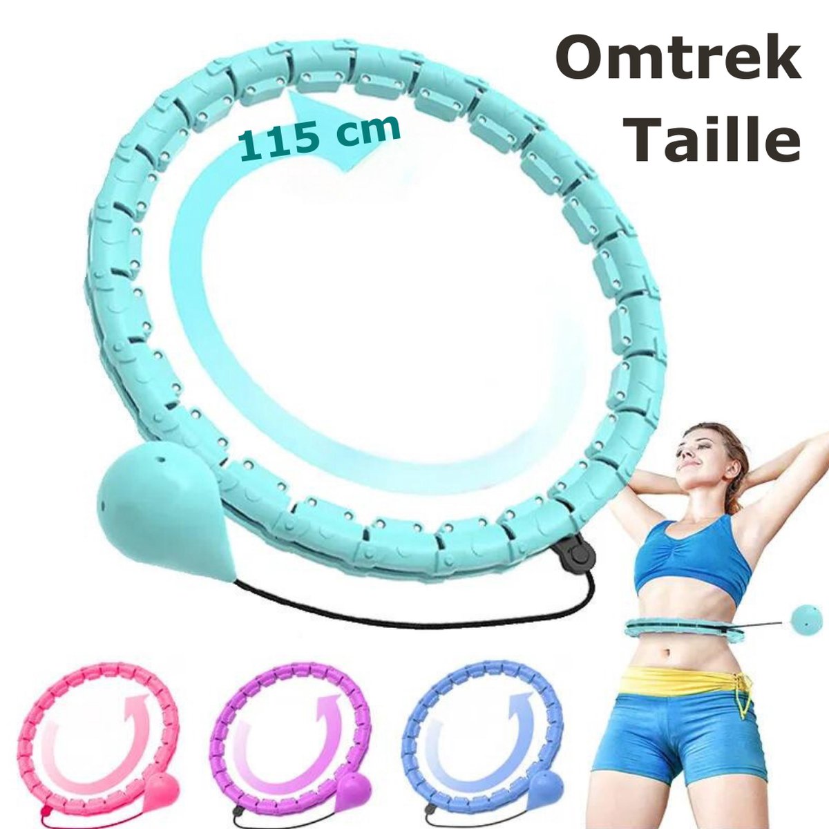 Hula Hoop de remise en forme, cerceau de fitness, Blauw - fitness - perte  de poids