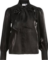 Vila Blouse Viklarnia L/s Bow Shirt 14091354 Noir Taille Femme - W36