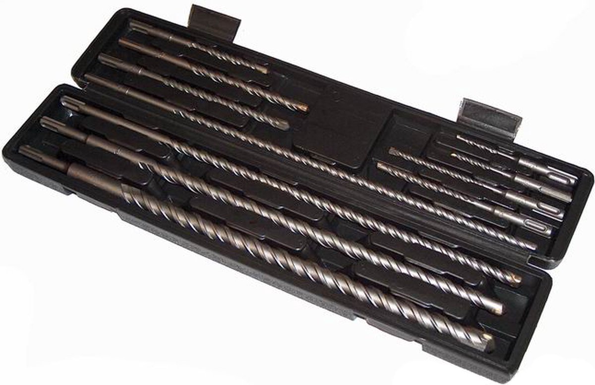 SDS+ 11 delig beton, steen boren set sds-plus gehard staal tungsten carbide tip