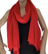 Dames sjaal lang effen 65# rood